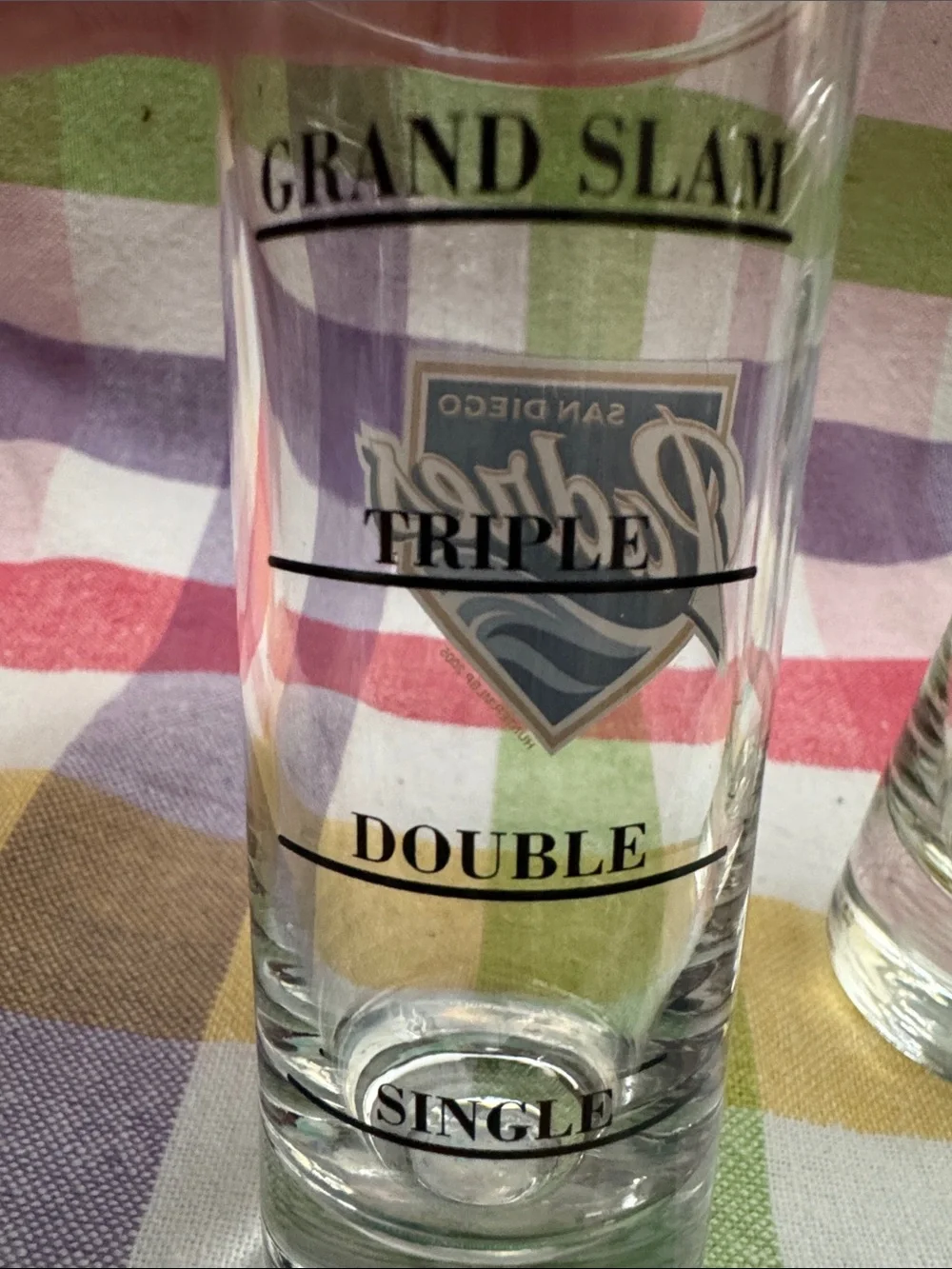 2 San Diego Padres shot glasses